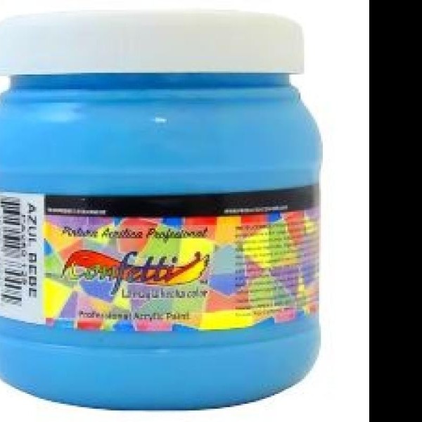 PINTURA ACRILICA CONFETTI 250ML. AZUL CIELO 128 PZA